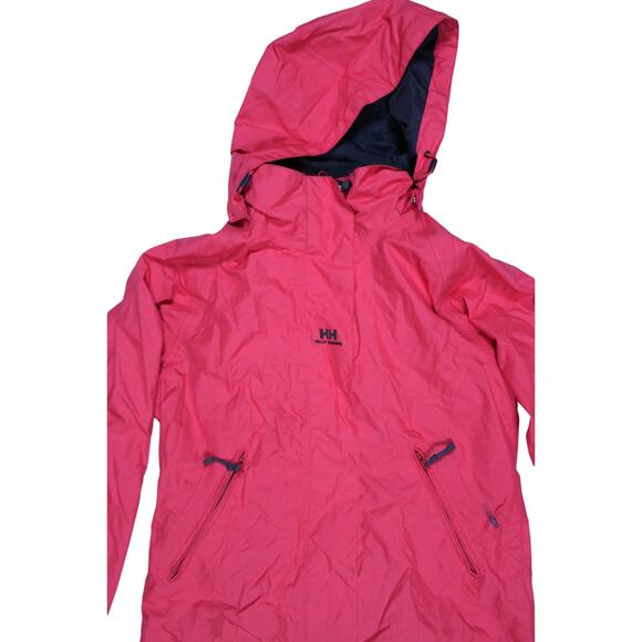 Helly Hansen womens sz XS bright pink rain coat jacket full zip - Picture 2 of 5